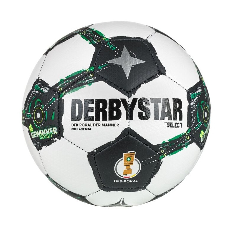 Piłka rekreacyjna Derbystar DFB MINIball Brilliant v25 (Obwód: 47 cm) biało/czarna/zielona - 1 sztuka